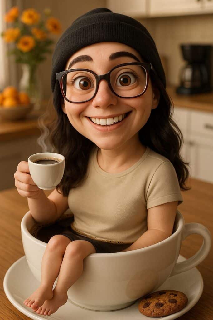 Miri in einer Kaffee-Tasse - KI generiert